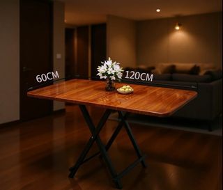 [BEST SELLER] Foldable Dining Counter / Reading Counter | RAPID DELIVERY | Portable Current Table for Residential & Patio | SG BASED | 120x60cm | Sturdy Hardwood Grain Finish | Quality Build | Modern Home | ID 055