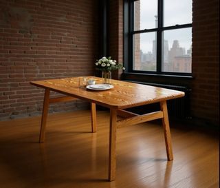 [CUSTOMER FAV] Nordic Wood Dining Table Set | Minimalist Look Study Table | Solid Wooden Surface | Home & Study | SG LOCAL | RAPID DELIVERY | Bedroom Setup | Ready Stock | Household Essential | ID 057