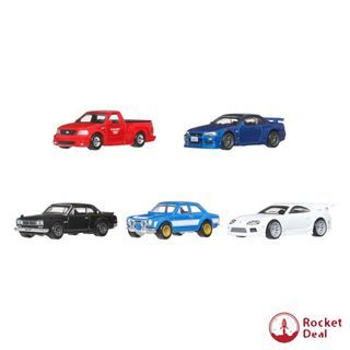 Hot Wheels JMN13 Fast and Furious 25th Anniversary Set, Assorted (Pack of 5)