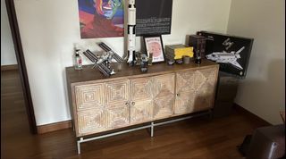 Lovely Wooden Cabinet with Patterned Doors