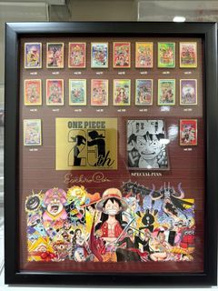 One Piece 25th Anniversary Framed Pin Set with Oda Eiichiro Signature (Official Toei Product)