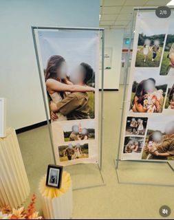 Set of 3 Photo Display Stands for Wedding, Proposal, etc Decoration
