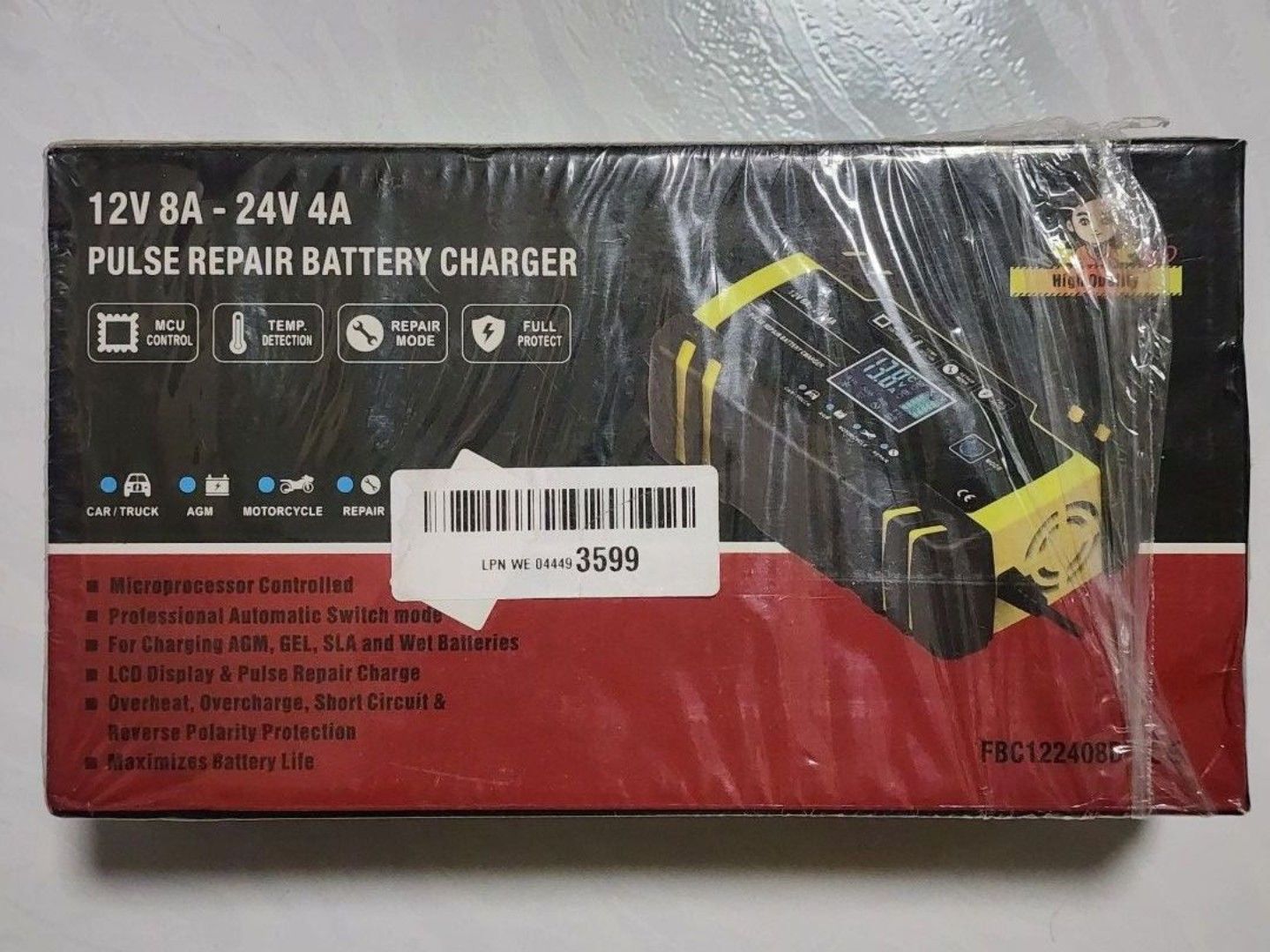 Smart Pulse Repair Battery Charger (Category: Tools & Equipment) located in Singapore. Submitted by sgpulsar (Listing ID 1458037859, Image 1). Description: - 12V 8A - 24V 4A output - Pulse Repair function for battery rejuvenation - Suitable for Car/Truck, AGM, Motorcycle, and other battery types - Microprocessor Controlled with Professional Automatic Switch mode - Features LCD Display for clear readings - Includes comprehensive safety protections