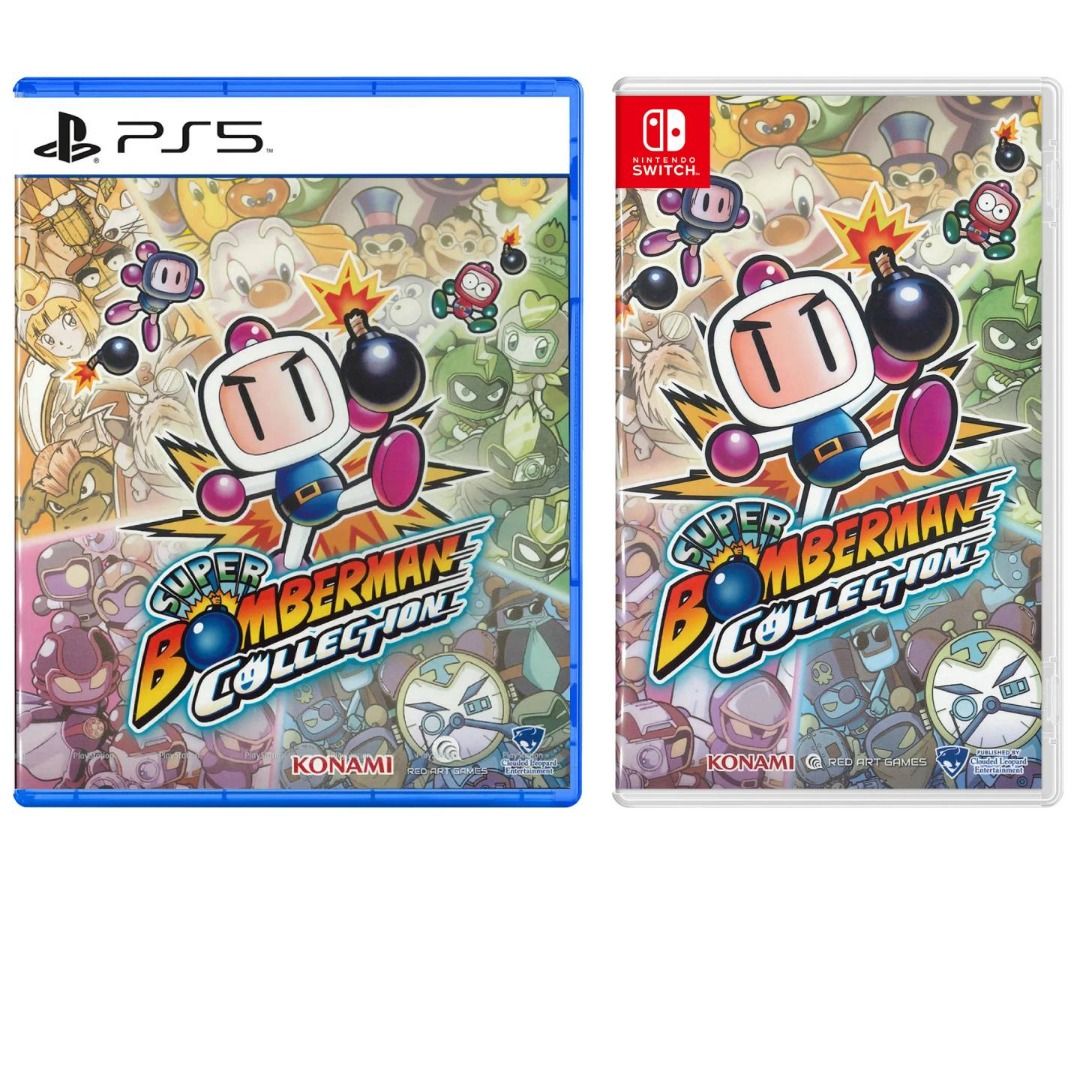 Super Bomberman Collection Brand New (PS5/Nintendo Switch) (Category: Nintendo) located in Singapore. Submitted by play-e (Listing ID 1457912371, Image 1). Description: Hi All, You are looking at the Super Bomberman Collection Brand New! PS5 Super Bomberman Collection (Asia) (2322133) -$52.90 Nintendo Switch Super Bomberman Collection (Asia) (2463325) -$52.90 Nintendo Switch 2 Super Bomberman Collection (Asia) (2470137) -$59.90 Please do follow m