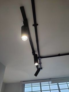 3 Colors Dimmable Track Light Set with Remote Control Led Spotlight Ceiling Lights COB Track Lamp Rail Display Lighting