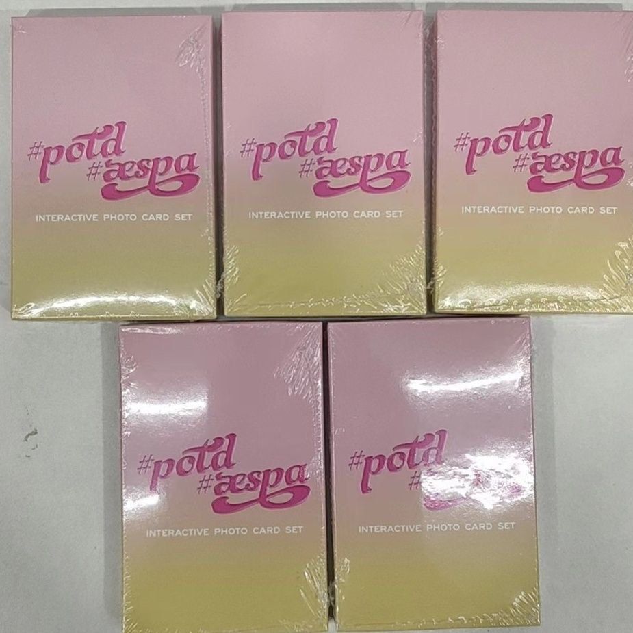 Aespa Potd Interactive Photocard Set 4pcs (Category: K-Wave Merchandise) located in Singapore. Submitted by opulence.global (Listing ID 1458216776, Image 4). Description: 4pcs Photocards per box.