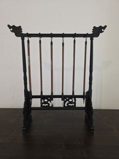 classic Chinese Calligraphy Brush Hanging Storage Rack.