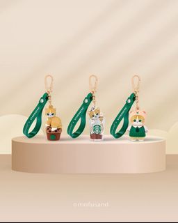 Starbucks Mofusand 3pcs set keychain