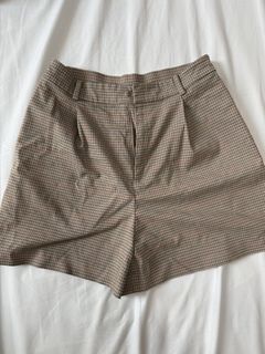UNIQLO Plaid High-Waisted Shorts