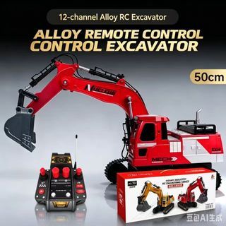 12-Channel Alloy RC Excavator 50cm