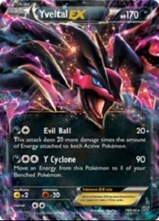 1x Yveltal-EX - 79/146 - Rare Holo EX Moderately Played Pokemon XY- Base Set