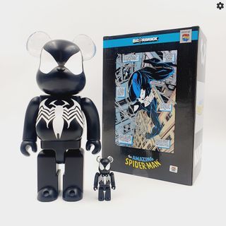 Bearbrick Black Suit Spiderman 400% & 100%