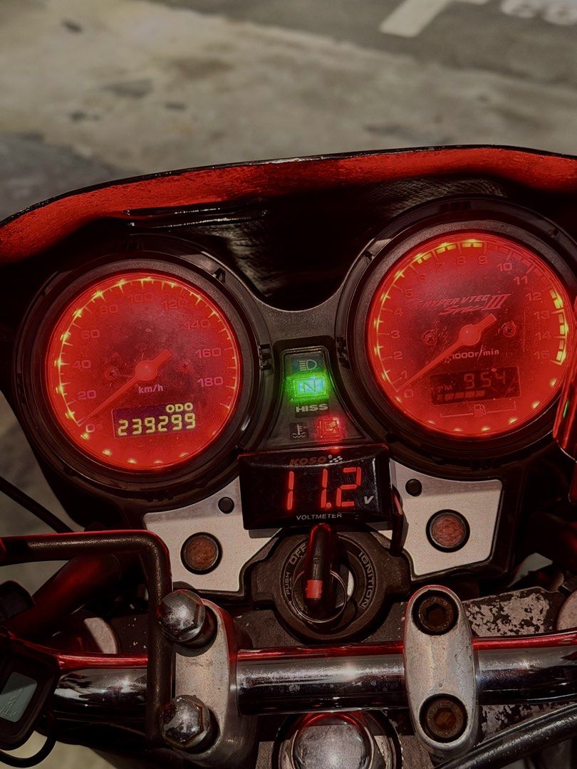 Cb400 spec 3 yoshimura full sys (Category: Motorcycle Accessories) located in Singapore. Submitted by helloitsme_77 (Listing ID 1453575559, Image 3). Description: Changes made by me - New paint -water pump changed -new spark plugs NGK (6/7/2026) -oil changed every 3000km -carb tune and sync -Yoshimura Full system worth ($1000) With repack -Chain sprocket -Carb needle -Added Booster on Suspension -Bridgestone T32 tire - CDI no cut off - New IU mac