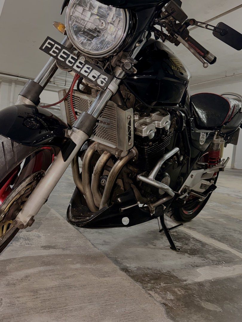 Cb400 spec 3 yoshimura full sys (Category: Motorcycle Accessories) located in Singapore. Submitted by helloitsme_77 (Listing ID 1453575559, Image 5). Description: Changes made by me - New paint -water pump changed -new spark plugs NGK (6/7/2026) -oil changed every 3000km -carb tune and sync -Yoshimura Full system worth ($1000) With repack -Chain sprocket -Carb needle -Added Booster on Suspension -Bridgestone T32 tire - CDI no cut off - New IU mac