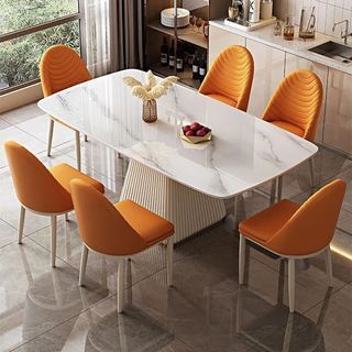 Dining Table 120/130/140/150/160/180CM Sintered Stone Desk  (Free Install🚚) Light Luxury Dining Desk