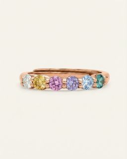 LEJ Entwine Eternity Band (Pastel Rainbow)