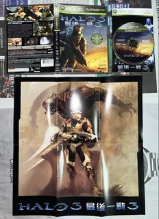 HALO 3 PLATINUM HITS XBOX 360 GAME WITH POSTER (CHN) / TESTED WORKING / TRACKED PACKAGE ONLY