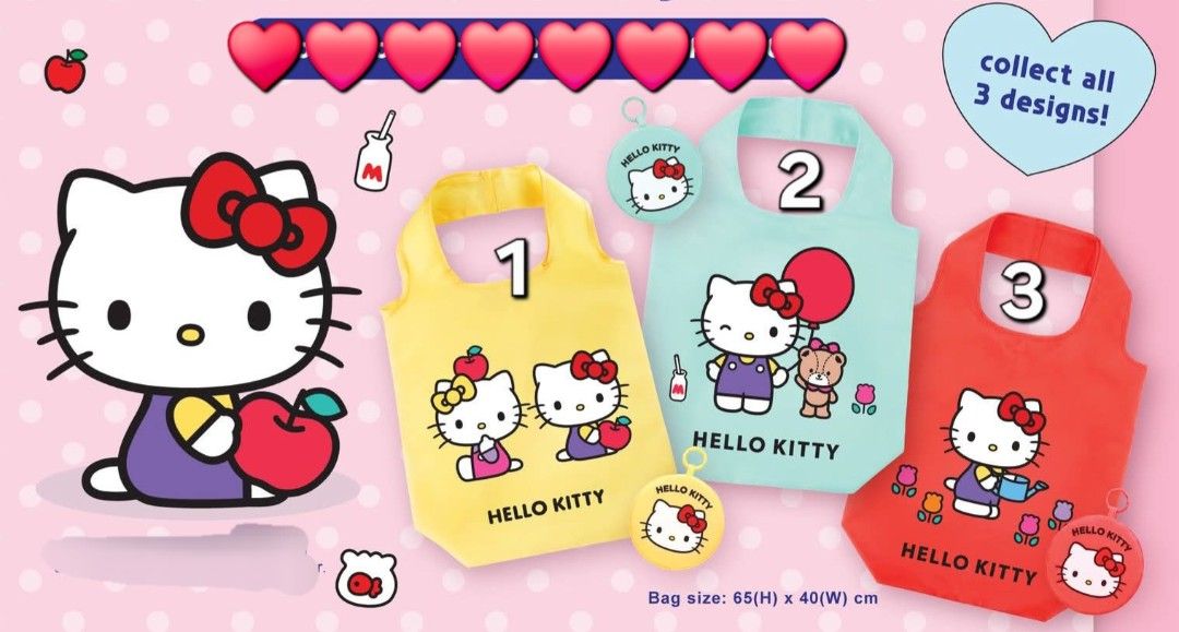 Hello Kitty Reusable Foldable Bag (1) (Category: Tote Bags) located in Singapore. Submitted by _authentic_ (Listing ID 1453447334, Image 1). Description: .