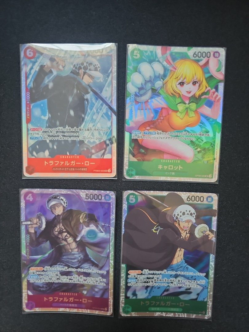 Law & Carrot Lot ! (Category: Raw Cards) located in Singapore. Submitted by lucifer_miro (Listing ID 1453487585, Image 1). Description: - Trafalgar Law & Carrot Card! - $8 Only for all ! Meet up & Cash/Paynow - Jurong East Mrt - Buona Vista Mrt - One north Mrt - Outram Mrt (Depend).