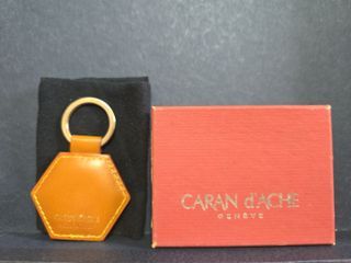 Authentic Caran d'Ache Swiss Luxury Leather Keyring (With Box & Pouch)