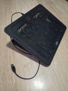 Black Laptop Stand/Cooling Pad with USB Cable