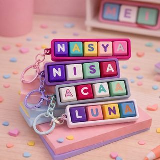 CHILDREN'S DAY GIFT 3D CLICKER FIDGET KEYCHAIN PERSONALIZED GIFT NAME STUDENT GRADUATION GIFT FAREWELL GIFT BIRTHDAY GIFT PARTY FAVOR HAMPERS PRE SCHOOL GIRL BOY MECHANICAL KEYBOARD COLORFUL