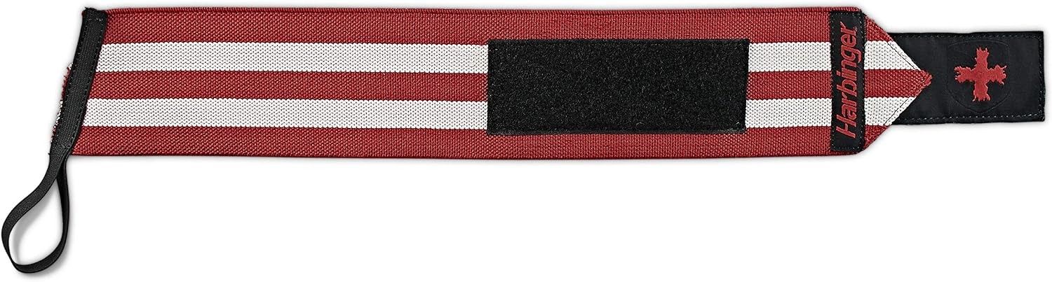 s Harbinger Red Line 18-Inch Weightlifting Wrist Wraps for Men and Women (Pair) (Category: Other Sports Equipment and Supplies) located in Singapore. Submitted by allinseller (Listing ID 1458595752, Image 7). Description: Pair of 18-inch adjustable weightlifting wrist wraps for men and women Wraps provide wrist support and stability for weight lifting, powerlifting, bodybuilding, and strength training Constructed with competition grade elastic fo