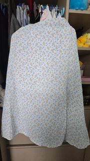 Long blue flower skirt