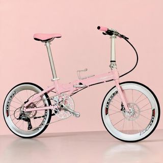 🌸 Foldable Bike Fnhon Blast 22” Foldable Bicycle • 𝗠𝗥𝗧/𝗕𝘂𝘀-𝗙𝗿𝗶𝗲𝗻𝗱𝗹𝘆 9s 𝗙𝗿𝗲𝗲𝗯𝗶𝗲𝘀 Litepro 𝗟𝗶𝗴𝗵𝘁𝘄𝗲𝗶𝗴𝗵𝘁 Baby Pink White Wall Tyres Dahon Tern Birdy Commuter Foldie #hellokitty #cute Adult Bicycle #freshlybuilt