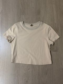 Beige Cropped T-Shirt