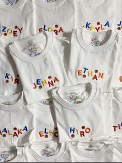 CHILDREN’s DAY GIFT CUSTOM TSHIRT NAME PERSONALIZED SHIRT EMBROIDERY NAME BIRTHDAY SOUVENIR PARTY FAVOR GOODIE BAG SCHOOL GRADUATION GIFT COLORFUL