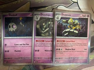 Duskull, Dusclops, Dusknoir playset of 4 Common, Uncommon, Rare Shrouded Fable card