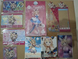 Hololive Omaru Polka merch Weiss Schwarz wafer Bandai card kuji acrylic book mark