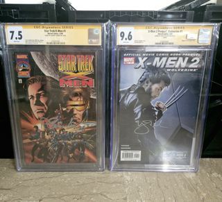 Patrick Stewart & Hugh Jackman Signed Comics CGC SS (Star Trek X-Men Wolverine Marvel)