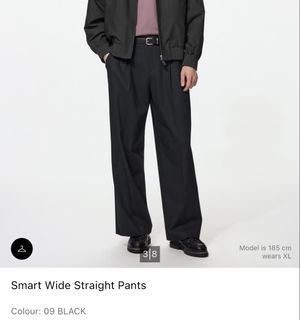 Uniqlo Smart Wide Straight Pants - Black