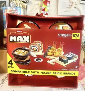 4 x Capsule Zuru MAX Premium Sushi Bar building set featuring 678 pieces