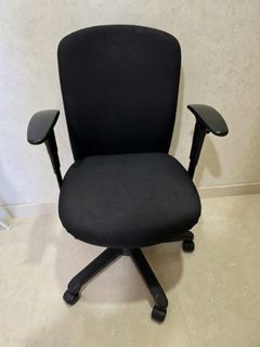 Benel Height Adjustable Black Ergonomic Office Chair with Armrests