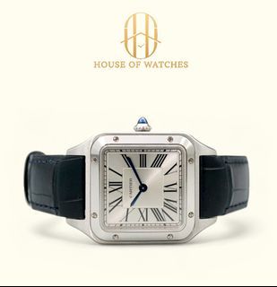Brand New July 2026 Cartier Santos-Dumont Silver Small Model Leather WSSA0086 WSSA0023 Santos Dumont Small