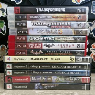 PS3 PS2 Playstation Games (Transformers Uncharted Batman Arkham Kingdom Hearts)