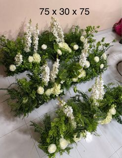 Wedding Flower Wedding Decor White and GreenArtificial Flower Arrangements for Wedding
