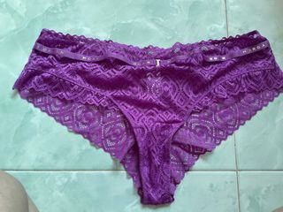 Brand new purple lace branded morgan panties underwear L