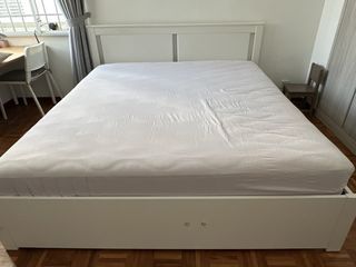 IKEA SONGESAND Bed Frame with Storage Boxes