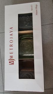 Set of 3 Metrojaya Mason Mugs Drinking Jars