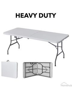 Foldable Table Portable Heavy Duty 122-180cm | Outdoor Camping Picnic Dining Event Table | Folding Table Desk for Home, Party & BBQ