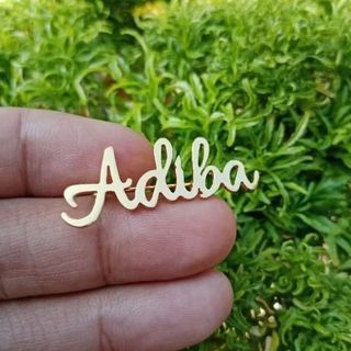 NAME TAG BROOCH PIN PERSONALIZED NAME GOLD SILVER ROSE GOLD STAFF GIFT FAREWELL COLLEGUE PRESENT EVENT SHOP BRAND IDENTITY BANK STAFF MEMBER PARTY FNB RESTAURANT