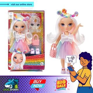 Rainbow High Littles Opal Raine, Rainbow 5.5" Posable Small Doll with Purse, Magical Pet Unicorn, Girls Toy Gift, Kids Ages 4-12 Years