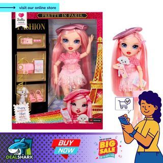 Rainbow High Pretty in Paris Fashion - Bella Parker (Pink), Rainbow 11" Fashion Doll with Outfit, Stylish Handbag, Girls Toy Gift for Kids Ages 4-12 Years