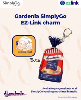 Authentic Gardenia SimplyGo Simply go Ezlink ez-link charm keychain bag charm