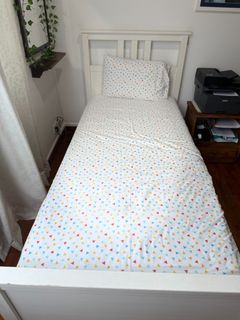 Ikea Wooden Single Bed Frame with Sliding Drawers for storage