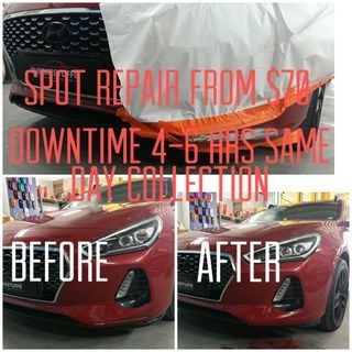 🔥$70 Spot Repair👍4-6hrs Ready same day/Panel Beating/Accident Claim/Repair Dent/Scratches - Nippon Paint Authorized Spray Painting Shop